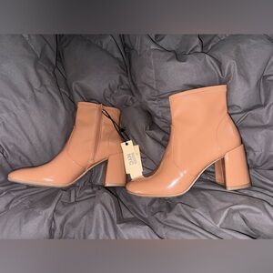 NYT Madden NYC Zip Booties (Caramel Color)